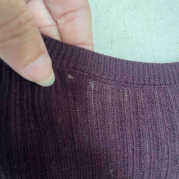 American Eagle Ribbed Knit Dress M Y2K Whimsigoth Preppy Pointelle Dark Academia - Picture 8 of 15